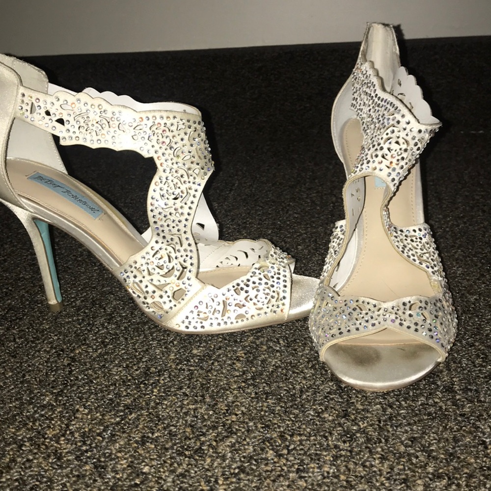 White high heels